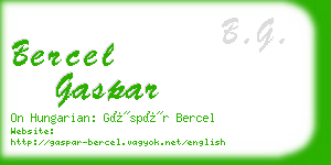 bercel gaspar business card